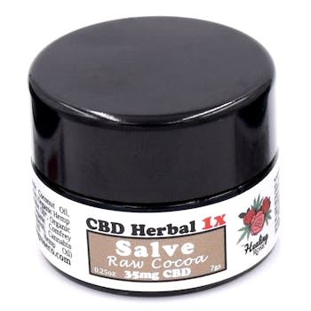 CBD Salve | Raw Cocoa for Sensitive Skin Mini .25oz | 35mg CBD | The Healing Rose